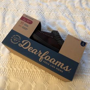 NWT Dearfoam Men’s Memory Foam Brown Slippers